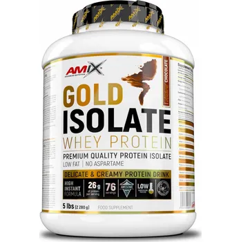 Protein Amix Gold Whey Protein Isolate 2280 g Příchuť: čokoláda (natural)