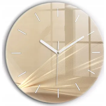 Hodiny Nástěnné skleněné hodiny do moderního interiéru Abstraktní světlo fi60 cm