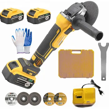 úhlová bruska Akumulátorová bezkartáčová Úhlová Bruska 2x6,0 Ah gumová Bruska bruska 125 mm