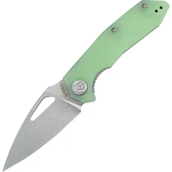 kapesní nůž KUBEY Coeus Stonewashed Sandvik 14C28N čepel Jade G-10 Linerlock KU122V