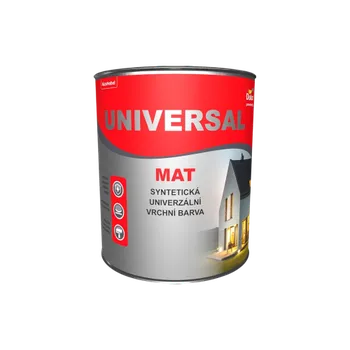 univerzální barva UNIVERSAL MAT syntetická vrchní barva na dřevo i kov 199M černá 0,75 l