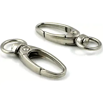 Materiál na výrobu šperku Karabina na kabelku otočná platinová 36mm - 1 ks