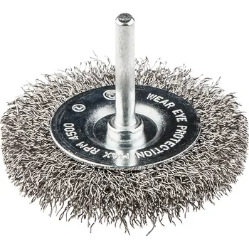 Brusný kotouč GRAPHITE Kotouč drátěný 50 obvodový, nerez jemný drát, s trnem