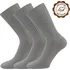 Pánské ponožky Lonka Zebran 3 páry světle šedé, 41-42