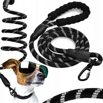 Vodítko pro psa VODÍTKO PRO PSA, 3 METRY, TRÉNINKOVÉ VODÍTKO, REFLEXNÍ, ODOLNÉ, ČERNÉ