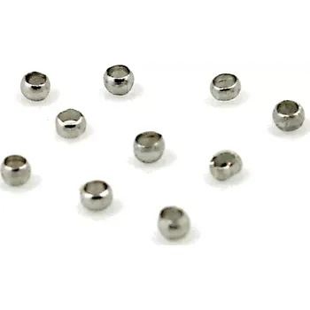 Materiál na výrobu šperku Zamačkávací rokajl platinový 1mm – 50 ks