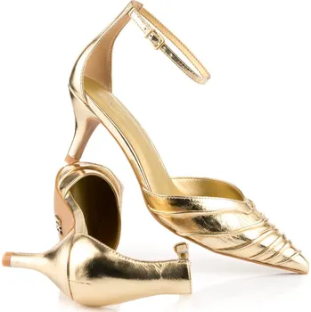 Dámské lodičky SANDÁLE DKNY VANDA - ANKLE STRAP GOLD