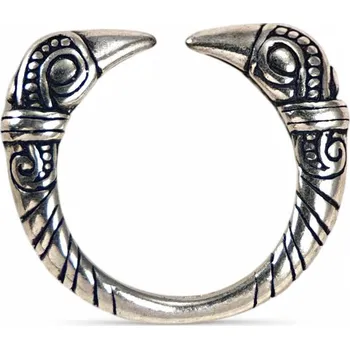 Prsten Drakkaria VIKINSKÁ VRÁNA, stříbrný prsten, Ag 925