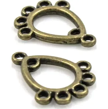 Materiál na výrobu šperku Ramínko slzička starozlatá - 2 ks