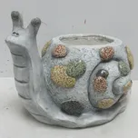 Šnek - obal na květiny, s kamínky, magnesium - ALA3451