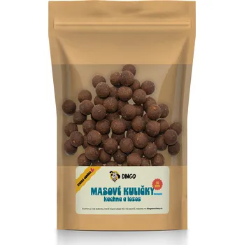 Pamlsek pro psa Dingo Masové kuličky - kachna a losos 150 g vyrobeny v ČR