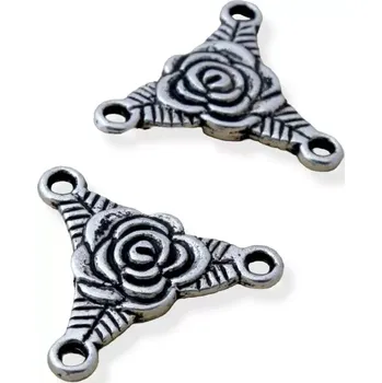 Materiál na výrobu šperku Rozdělovník růžička starostříbrná - 1 ks