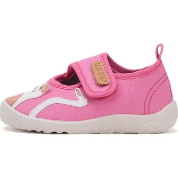 Dívčí bačkory D.D.step plátěnky barefoot C086-51380 Dark Pink, velikost 29