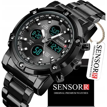 Hodinky Pánské hodinky Sensorr analogově-digitální quartzové na náramku černé