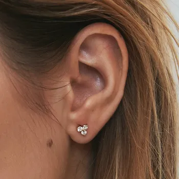 Náušnice Gold Trio Stud náušnice 1ks