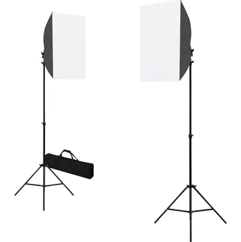 Fotopozadí vidaXL Marketos Profesionální studiová světla 2 ks 40 x 60 cm ocel černá