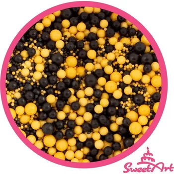 4-Mix Maďarsko SweetArt cukrové zdobení Black Gold sprinkle mix (800 g) ▹
