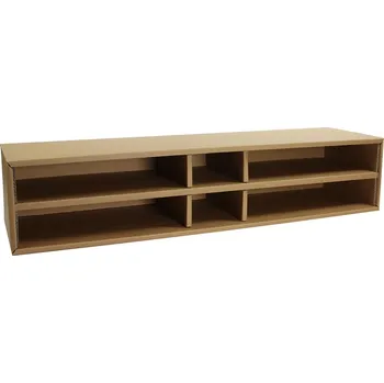 Prodejní regál Kartonový regál/pořadač na stůl, velký, hnědý