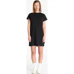Šaty Urban Classics Ladies Organic Cotton Cut On Sleeve Tee Dress Black XS