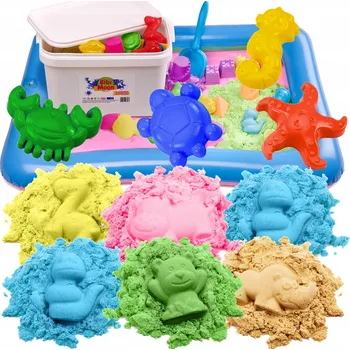 kinetický písek BibiMoon Kinetický písek 6 kg SADA PÍSKOVIŠTĚ FORMIČKY