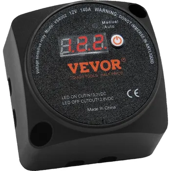 Relé Relé 12V 140A s LCD Displejem, Relé Izolátoru Duální Baterie