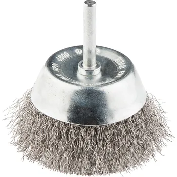 Brusný kotouč GRAPHITE Kotouč drátěný 75 miska, nerez jemný drát, s trnem