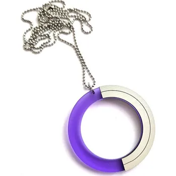 Náhrdelník Náhrdelník FIFTY FIFTY very peri průměr: 52 mm fialová / stříbrná