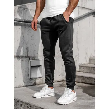 Pánské kalhoty Černé pánské jogger tepláky Bolf XW01-E - M