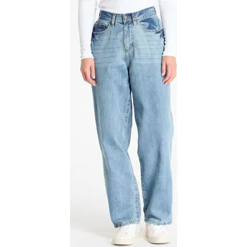 Dámské oblečení Džíny Urban Classics Ladies High Waist 90'SWide Leg Denim Pants Blue W27