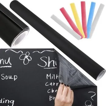 Samolepící černá tabule 200x45 cm + křídy