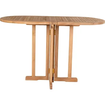 Zahradní stůl Skládací teakový stůl Huelva na zahradu a terasu, klasický, přírodní 120x60 cm