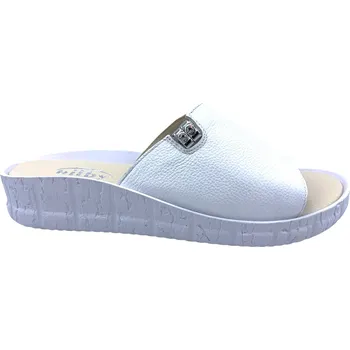 Dámská obuv Dámské kožené pantofle Hilby 130 bílé Velikost: 38 (EU)