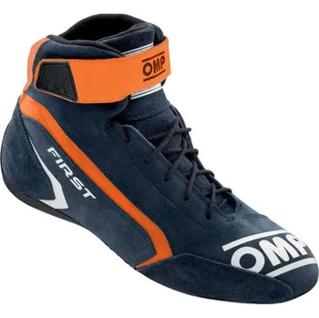 Moto obuv OMP Boty First Modrá / Oranžová 39