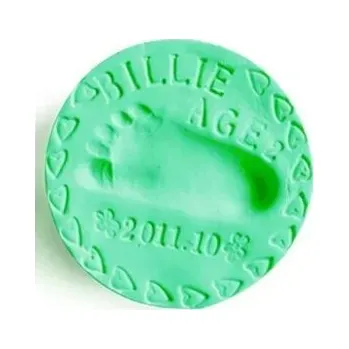 Hmota na otisky nožiček | otisk dětské nožičky - Zelená