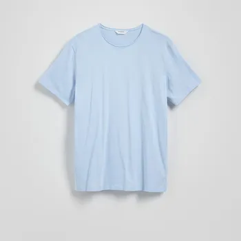 Pánské oblečení Reserved - Bavlněné tričko střihu regular - bleděmodrá - 422EF-05X - 422EF-05X-L