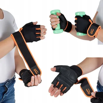 Fitness rukavice RUKAVICE DO POSILOVNY NA SILOVÉ CVIČENÍ TRÉNINKOVÉ FITNESS PÁR 2 KS