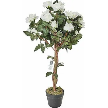 umělá květina Intesi Umělá růže 90 cm v květináči moderní umělá rostlina do obýváku nebo ložnice