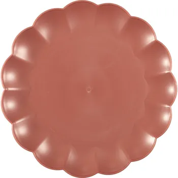 Talíř Jídelní talíř Iris Intesi 25,5 cm růžový kulatý plastový do jídelny vhodný do myčky