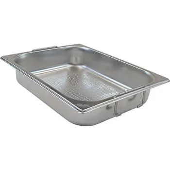 Gastronádoba děrovaná GN 1/2 - 65 ucha zasouvací nerezová | REDF