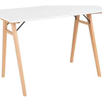 Psací stůl Skandinávský psací stůl Vojens bílý 120 cm do pracovny a kanceláře, dřevěný Intesi