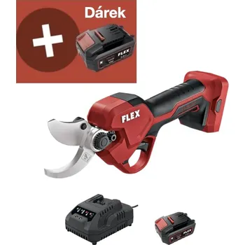 Nůžky na živý plot FLEX GPS 35 18-EC + AP 18/5.0 + CA 18.0-LD, Akumulátorové zahradní nůžky 18 V (Verze: stroj, 1x baterie 5.0Ah, 1x nabíječka + 1x baterie zdarma jako dárek)