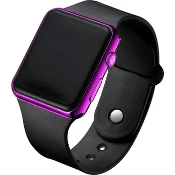 Hodinky Módní dámské LED digitální hodinky - fialovo černá