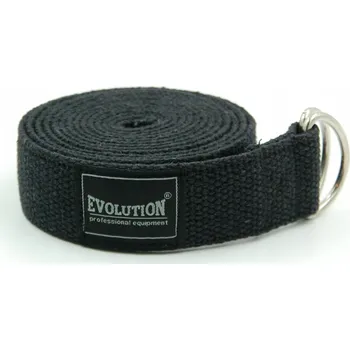 podložka na cvičení Popruh na jógu Evolution 250 x 4 cm černý