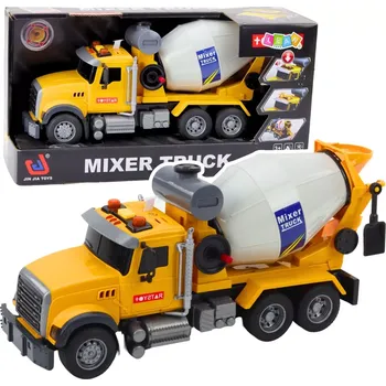 Dětská nákladní míchačka betonu se světly a zvuky, žlutá, 31,5 cm