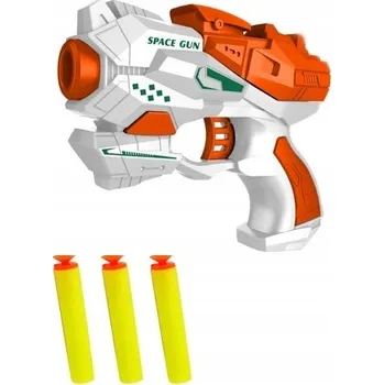 Dětská zbraň Pistole na pěnové šipky, blistrové balení se sadou nábojů, malá pistole