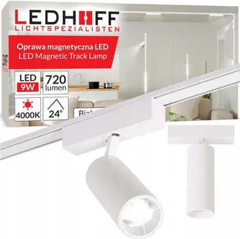 Magnetické svítidlo LED reflektor na lištu 9W BÍLÁ 4000K tuba