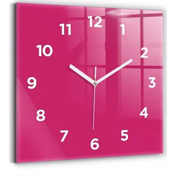 Hodiny Nástěnné hodiny Wallfluent růžové 30 cm