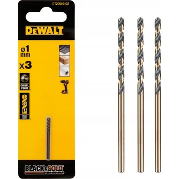 Vrták Vrtáky do kovu BLACK GOLD 1mm DEWALT