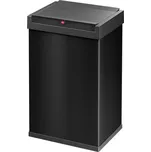 Hailo Big-Box Swing L 8401410 odpadkový koš, 35 l, ocelový plech, (d x š x v) 340 x 339 x 545 mm, černá, se samouzavírac