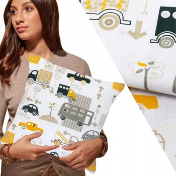 Povlak na dekorativní polštářek Povlak na polštář 40x40 Bavlna Belluno Auta